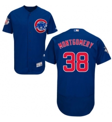 Men's Majestic Chicago Cubs #38 Mike Montgomery Royal Blue Alternate Flexbase Authentic Collection MLB Jersey