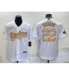 Men's Los Angeles Dodgers #22 Clayton Kershaw White 2022 All Star Stitched Cool Base Nike Jersey
