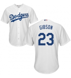 Youth Majestic Los Angeles Dodgers #23 Kirk Gibson Authentic White Home Cool Base MLB Jersey