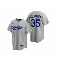 Men's Los Angeles Dodgers #35 Cody Bellinger Nike Gray Replica Alternate Jersey