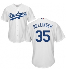 Men's Majestic Los Angeles Dodgers #35 Cody Bellinger Replica White Home Cool Base MLB Jersey