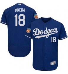 Men's Majestic Los Angeles Dodgers #18 Kenta Maeda Royal Blue Flexbase Authentic Collection MLB Jersey