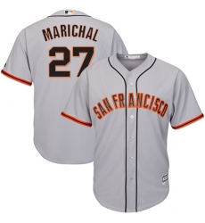 Men's Majestic San Francisco Giants #27 Juan Marichal Replica Grey Road Cool Base MLB Jersey