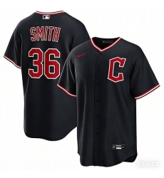 Men's Cleveland Guardians #36 Cade Smith Navy 2025 Alternate Limited Stitched Baseball Jersey