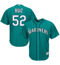 Youth Majestic Seattle Mariners #52 Carlos Ruiz Replica Teal Green Alternate Cool Base MLB Jersey