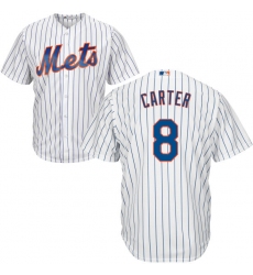 Youth Majestic New York Mets #8 Gary Carter Replica White Home Cool Base MLB Jersey