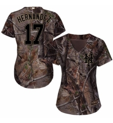 Women's Majestic New York Mets #17 Keith Hernandez Authentic Camo Realtree Collection Flex Base MLB Jersey