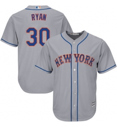 Youth Majestic New York Mets #30 Nolan Ryan Authentic Grey Road Cool Base MLB Jersey