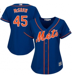 Women's Majestic New York Mets #45 Tug McGraw Replica Royal Blue Alternate Home Cool Base MLB Jersey