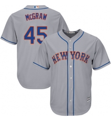 Youth Majestic New York Mets #45 Tug McGraw Authentic Grey Road Cool Base MLB Jersey