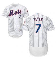 Men's Majestic New York Mets #7 Jose Reyes White Flexbase Authentic Collection MLB Jersey
