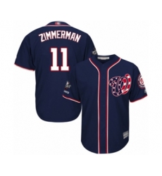 Youth Washington Nationals #11 Ryan Zimmerman Authentic Navy Blue Alternate 2 Cool Base 2019 World Series Champions Baseball Jersey