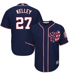 Men's Majestic Washington Nationals #27 Shawn Kelley Replica Navy Blue Alternate 2 Cool Base MLB Jersey