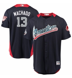 Youth Majestic Baltimore Orioles #13 Manny Machado Game Navy Blue American League 2018 MLB All-Star MLB Jersey