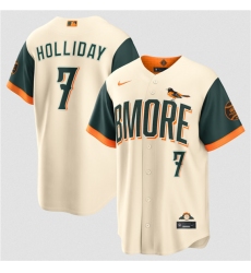 Men's Baltimore Orioles #7 Jackson Holliday Natural 2026 City Connect Stadium Stitched Baseball Jersey