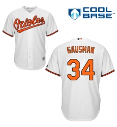 Youth Majestic Baltimore Orioles #34 Kevin Gausman Replica White Home Cool Base MLB Jersey