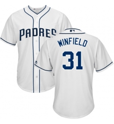 Men's Majestic San Diego Padres #31 Dave Winfield Replica White Home Cool Base MLB Jersey