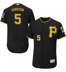 Men's Majestic Pittsburgh Pirates #5 Josh Harrison Black Alternate Flex Base Authentic Collection MLB Jersey