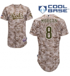Men's Majestic Cincinnati Reds #8 Joe Morgan Replica Camo Alternate Cool Base MLB Jersey