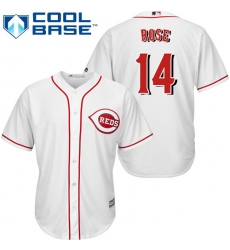 Youth Majestic Cincinnati Reds #14 Pete Rose Authentic White Home Cool Base MLB Jersey