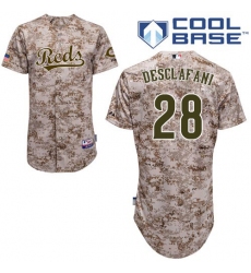 Men's Majestic Cincinnati Reds #28 Anthony DeSclafani Authentic Camo Alternate Cool Base MLB Jersey