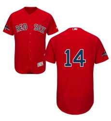 Men's Majestic Boston Red Sox #14 Jim Rice Red Alternate Flex Base Authentic Collection 2018 World Series Champions MLB Jersey