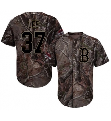 Men's Majestic Boston Red Sox #37 Bill Lee Authentic Camo Realtree Collection Flex Base 2018 World Series Champions MLB Jersey