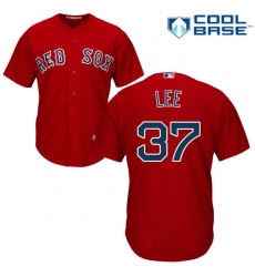 Youth Majestic Boston Red Sox #37 Bill Lee Authentic Red Alternate Home Cool Base MLB Jersey
