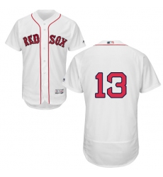 Men's Majestic Boston Red Sox #13 Hanley Ramirez White Home Flex Base Authentic Collection MLB Jersey