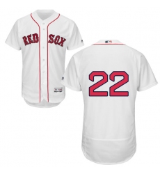 Men's Majestic Boston Red Sox #22 Rick Porcello White Home Flex Base Authentic Collection MLB Jersey