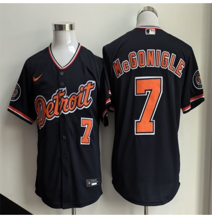 Men's Detroit Tigers #7 Kevin McGonigle Black 2026 Alternate Vapor Premier Limited Stitched Baseball Jersey