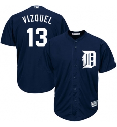 Youth Majestic Detroit Tigers #13 Lance Parrish Replica Navy Blue Alternate Cool Base MLB Jersey