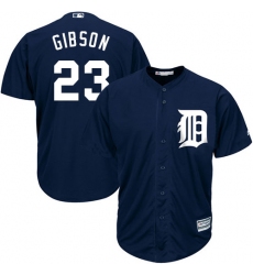 Youth Majestic Detroit Tigers #23 Kirk Gibson Replica Navy Blue Alternate Cool Base MLB Jersey