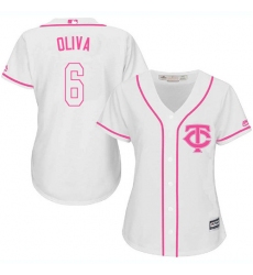 Women's Majestic Minnesota Twins #6 Tony Oliva Authentic White Fashion Cool Base MLB Jersey