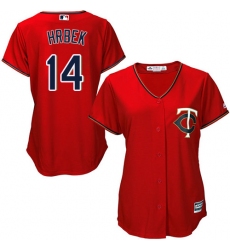 Women's Majestic Minnesota Twins #14 Kent Hrbek Authentic Scarlet Alternate Cool Base MLB Jersey