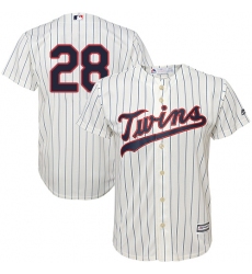 Youth Majestic Minnesota Twins #28 Bert Blyleven Replica Cream Alternate Cool Base MLB Jersey