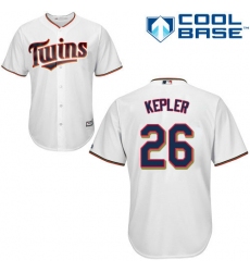 Youth Majestic Minnesota Twins #26 Max Kepler Authentic White Home Cool Base MLB Jersey