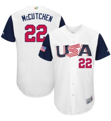 Men's USA Baseball Majestic #22 Andrew McCutchen White 2017 World Baseball Classic Authentic Team Jersey