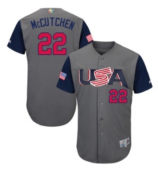 Youth USA Baseball Majestic #22 Andrew McCutchen Gray 2017 World Baseball Classic Authentic Team Jersey