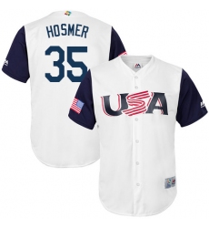 Youth USA Baseball Majestic #35 Eric Hosmer White 2017 World Baseball Classic Replica Team Jersey