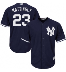 Men's Majestic New York Yankees #23 Don Mattingly Replica Navy Blue Alternate MLB Jersey