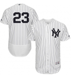 Men's Majestic New York Yankees #23 Don Mattingly White Home Flex Base Authentic Collection MLB Jersey