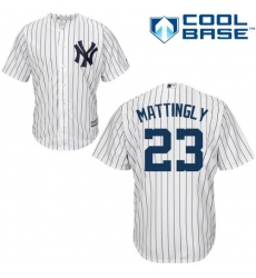 Youth Majestic New York Yankees #23 Don Mattingly Authentic White Home MLB Jersey