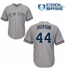 Youth Majestic New York Yankees #44 Reggie Jackson Authentic Grey Road MLB Jersey