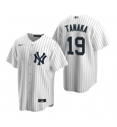Men's Nike New York Yankees #19 Masahiro Tanaka White Home Stitched Baseball Jersey