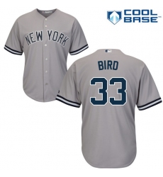 Men's Majestic New York Yankees #33 Greg Bird Replica Grey Road MLB Jersey