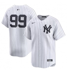 Men's New York Yankees #99 Aaron Judge White Home Limited Stitched Baseball Jersey