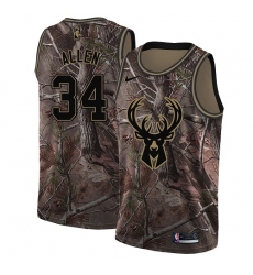 Women's Nike Milwaukee Bucks #34 Ray Allen Swingman Camo Realtree Collection NBA Jersey