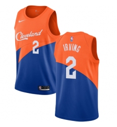 Men's Nike Cleveland Cavaliers #2 Kyrie Irving Swingman Blue NBA Jersey - City Edition