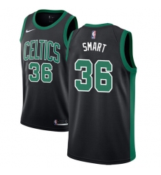 Youth Adidas Boston Celtics #36 Marcus Smart Swingman Black NBA Jersey - Statement Edition